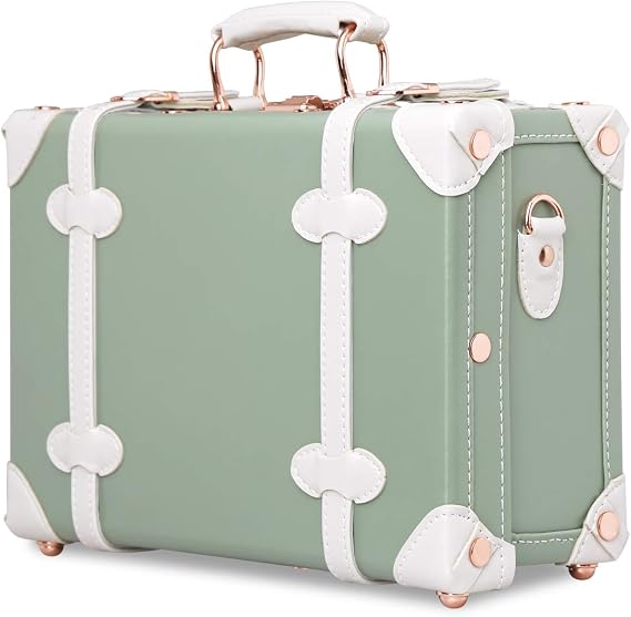 Unitravel 12inch Women Cute Suitcase Small Train Case with Straps