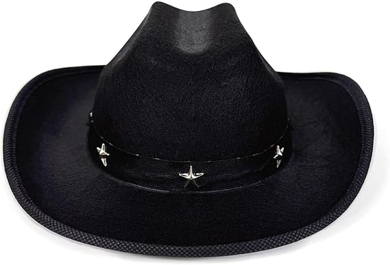 Kids Toddler Western Cowboy Hat Wide Brim Stylish Star Leather Cowboy Hat Cowgirl Dress Up Hat with Belt Buckle