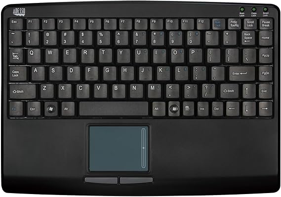 Adesso AKB-410UB - SlimTouch Mini Wired USB Keyboard with Built-in Touchpad