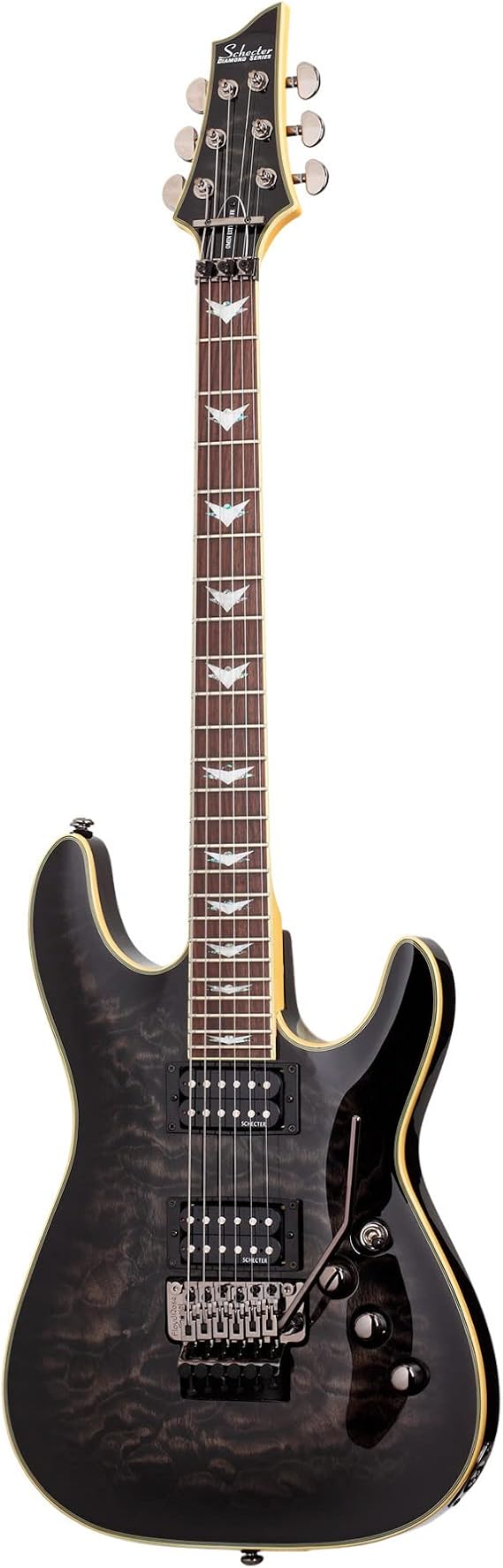 Schecter Guitar Research Omen Extreme-6 FR Electric Guitar - See-Thru Black