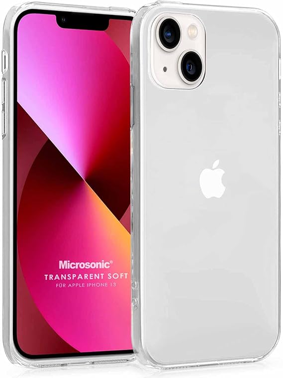 Microsonic Apple iPhone 13 için Kılıf Transparent Soft Beyaz [iPhone 13 ile Uyumlu Kılıf - Şeffaf]