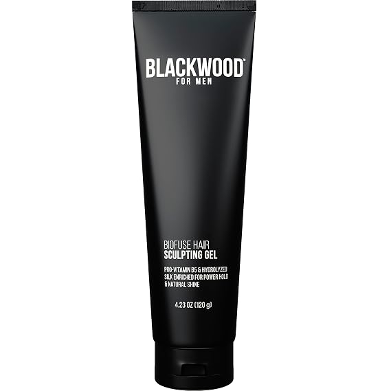Blackwood For Men BioFuse Hair Sculpting Gel - Long Lasting Hold - Natural Vegan Formula Hair Styling Product for All Hair Types - Sulfate Free, Paraben Free, Cruelty Free (4.23 Oz)