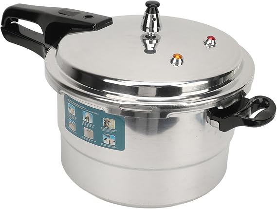 Pressure Cooker, Thickened Aluminum Safety Valves Pressure Cooker Cookware Pressure Canner Rice Cooker with Steaming Plate, Household Stovetop Pot Canner for Induction Cooker Gas
