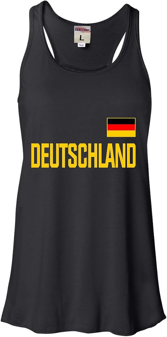 Go All Out Womens Team Germany Deutschland Pride Sleeveless Tank Top T-Shirt