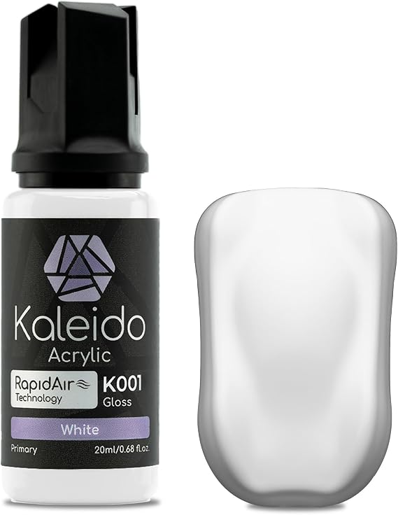 Gaahleri Kaleido Primary Colors 20mlK001 White Water-Based Acrylic, Airbrush Paint for Scale Models,Gundam, Mecha, Miniatures, Figures, Car & Sci-Fi Kits, Pre-Thinned, High Gloss, Fast-Drying.