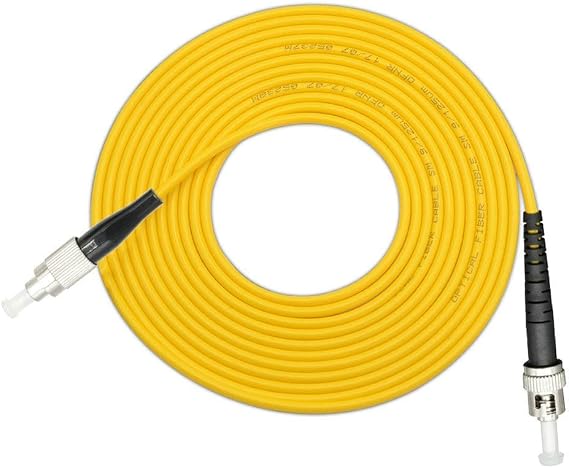 FC to ST Fiber Optic Cable Jumper Patch Cord Simplex Single-Mode 9/125 FC-ST,10 Meters (32.8 Feets)