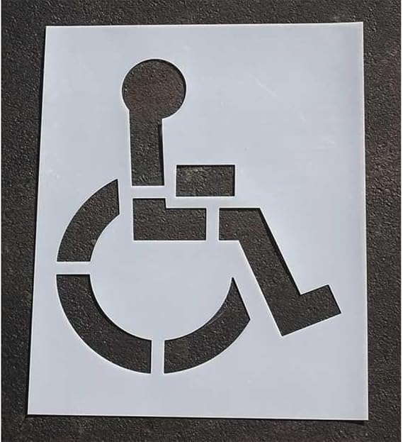 Pavement Stencil, 48 in, Handicap, 1/16, STL-116-3048