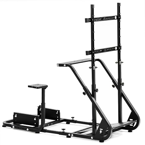 Anman Gaming Simulator Cockpit with Monitor Stand,Not included Wheel Shifter Pedal Seat