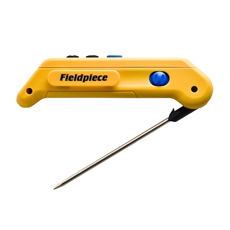 Fieldpiece SPK2 Pocket Thermometer Folding Probe Digital Temperature Meter with Extended Reach - Backlit Display - Fast-Response Tip for HVAC/R
