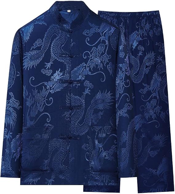 Kung Fu Uniform for Men Shirt Suit Tang Martial Arts Training Cloth Pants