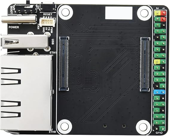Waveshare Mini Dual Gigabit Ethernet Base Board Compatible with Raspberry Pi Compute Module 4 Suitable for All Variants of Compute Module 4, Only Including CM4-DUAL-ETH-MINI Baseboard
