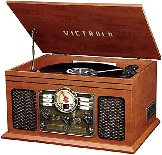 Victrola Quincy - 6-in-1 Bluetooth Record Player - Mahogany
