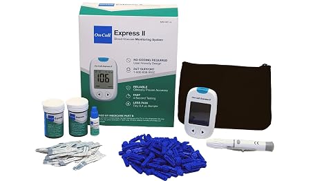 On Call Express II Diabetes Blood Glucose Meter Kit