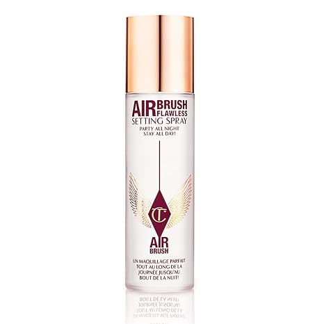 Charlotte Tilbury Airbrush Flawless Setting Spray - Ultra-Fine Hydrating Mist to Prime & Set Makeup Up to 16Hr Soothes and Blurs Skin, Waterproof, Wedding Makeup