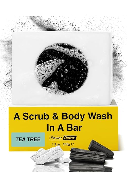 Lumin Activated Charcoal Body Soap for Men | Natural Bar All Skin Types
