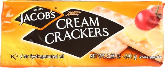 Jacobs Crackers, Cream, 7.05-Ounce (Pack of 12) by KeHE Distributors [Foods]
