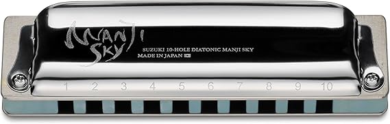 Suzuki M-20S-BB Manji Sky 10-Hole Diatonic Harmonica Key of Bb