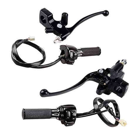 1" Handlebar Switch Controls Clutch Levers Grips for Harley