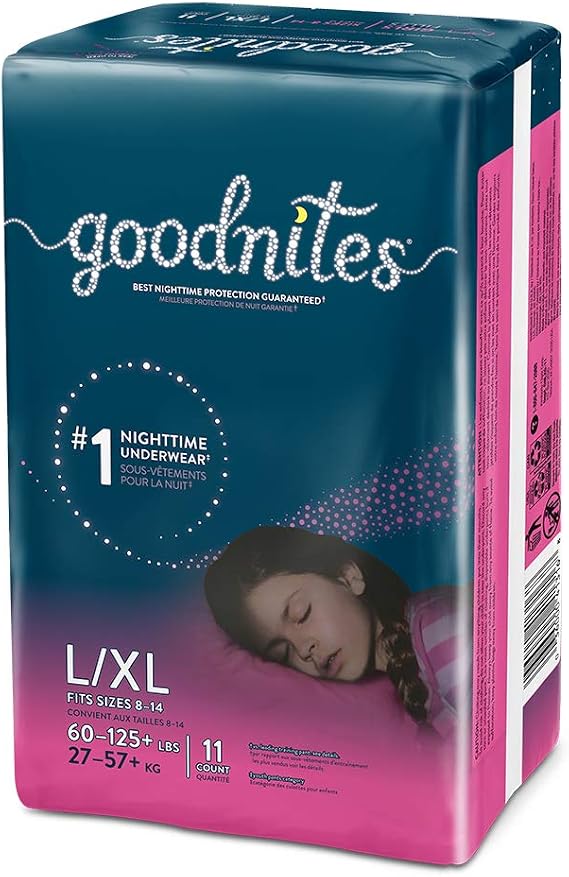 Goodnites, Girls Bedwetting Underwear, L/XL, 11 Ct