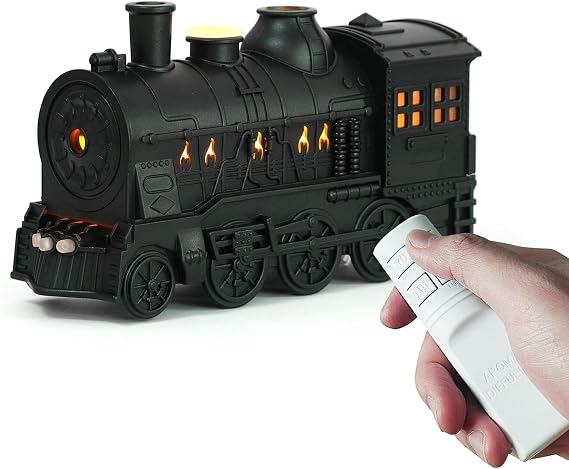 Train Diffuser 300ML, Essential Oil Diffuser for Home Scent Aromatherapy Diffuser with Remote Control, Jellyfish Diffuser for Bedroom Waterless Auto Off, Bathroom Office