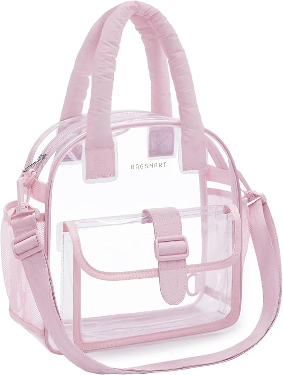 BAGSMART Clear Bag for Stadium Events 12 x 6 x12, Clear Crossbody Bag Tote Bag for Women for Travel, Festival