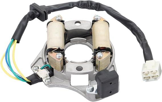 WOOSTAR 2 Coil 4 Wire Ignition Full Wave Stator Magneto Replacement for 50cc 70cc 90cc 110cc 125cc Electrical Start Dirt Pit Bike Go Kart ATV 4 Wheeler Quad