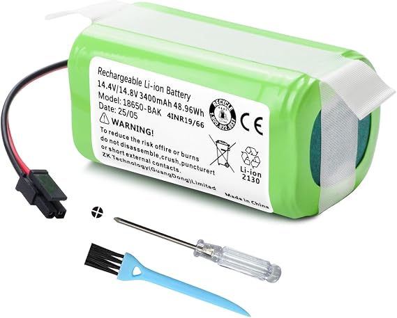 3400mAh Sweeper Battery Replacement for Eufy RoboVac LR20 LR30 L35 Hybrid+, for Bagotte BG800 Max BG850, for Coredy G800 G850 R750-2200pa, for Kyvol Cybovac E20 E30 E31 Robot Vacuum Cleaner T2996011
