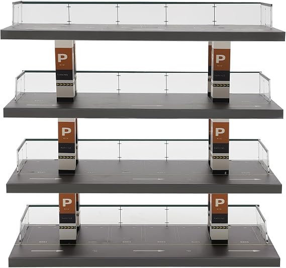 4-Story Diorama 1/64 Car Garage Model Parking Lot Backdrop Display Scene Model