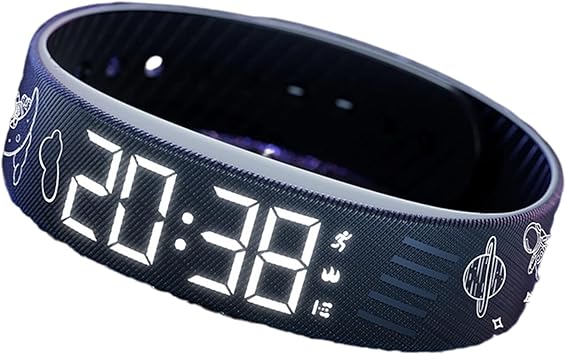 Vibrating Alarm Clock for Heavy Sleepers, Wearable Shock Alarm Clock, Vibrating Alarm Wristband, Rechargeable Alarm Bracelet for Travel,Sport