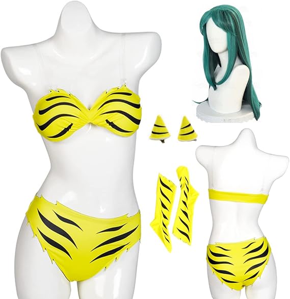 Women Costume Swimsuit Women Swimwear Halloween with Wig Suit Women