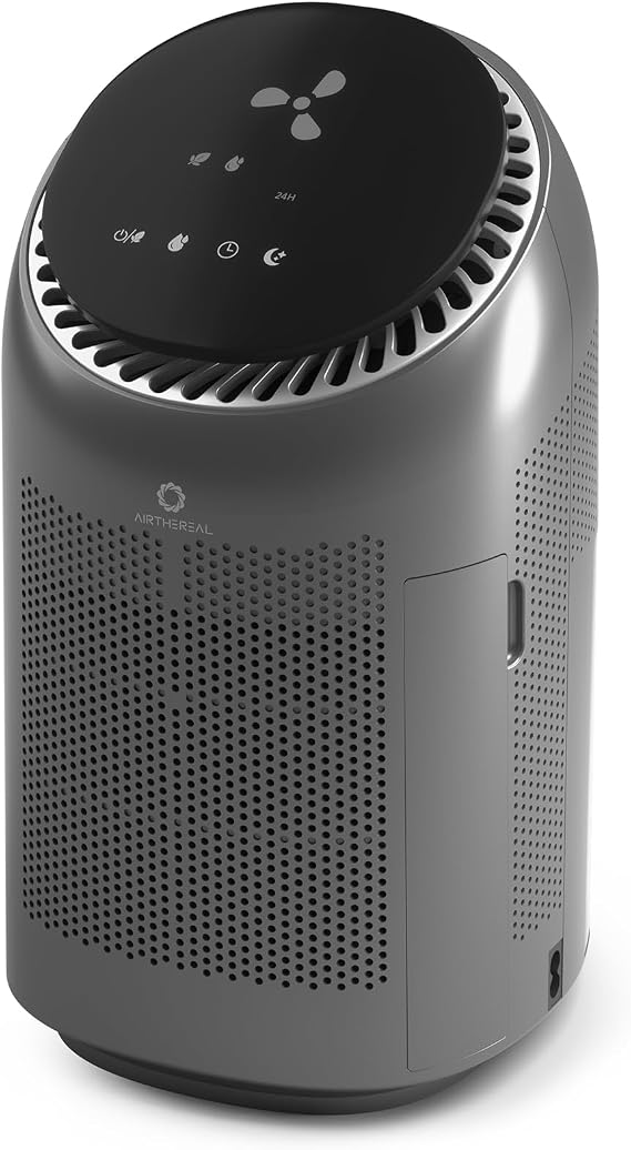 Airthereal Zephyr AZH200 Air Purifier and Dehumidifier Combo, 34 oz Small Dehumidifier with HEPA Filter, Up to 270 Sq Ft, Auto Shutoff, Ultra-Quiet for Bedroom, Bathroom, RV, Closet | Up to 270 Ft2, Auto Shutoff, Dual Semiconductor, 32dB Ultra-Quiet Sleep Mode for Bedroom, Bathroom, RV and Closet