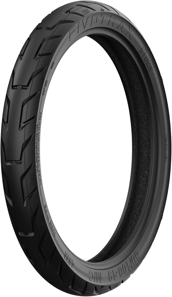 PIVOTRAX CYBER 80/100-19 Street Tire High-Performance On-Road Tire for 19" E-Moto Wheels, Compatible with Ultra Bee, E-Ride PRO SS, 79Bike Falcon, Light Bee X Position: Front/Rear