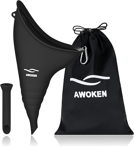 Female Urination Device,Reusable Female Urinal Silicone Women Pee Funnel Allows Women to Pee Standing up, Womens Pee Funnel Camping/Hiking Gear Gifts for Women