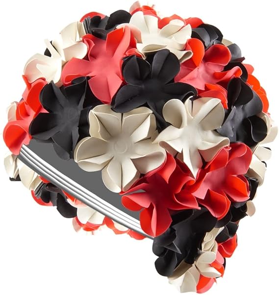 Sporti Women's Flower Swim Cap, Floral Petal Bathing Cap, Hair Protection