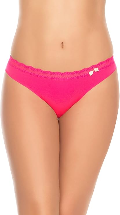 Laura Women's Seamless Thong Panty Lace Trim at Waist