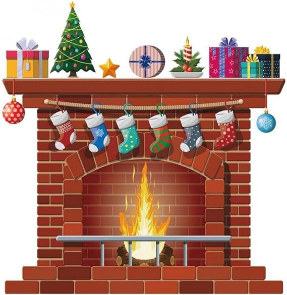 christmas fireplace wall decal diy home decor living room room sticker mural bedroom decor nursery wallpaper pvc poster design