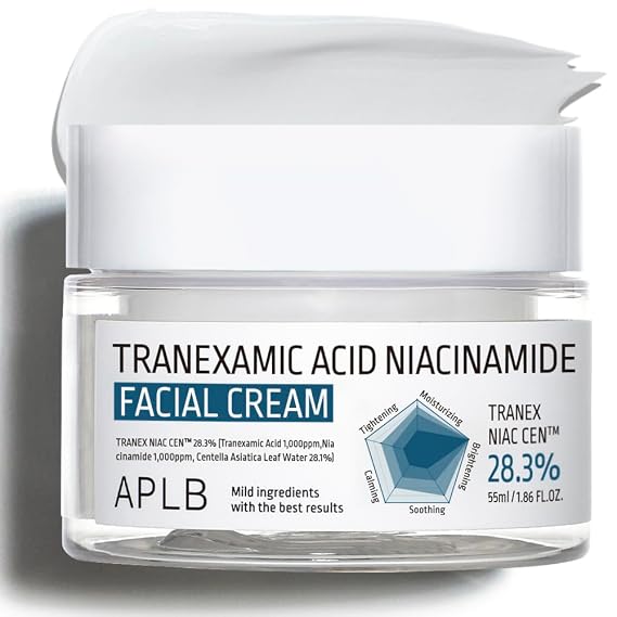 APLB Tranexamic Acid Niacinamide Facial Cream | TRANEX NIAC CENTM 28.3% 1.86 FL.OZ/Korean Skincare, Moisturizing, Blemish care, Helps with skin discoloration