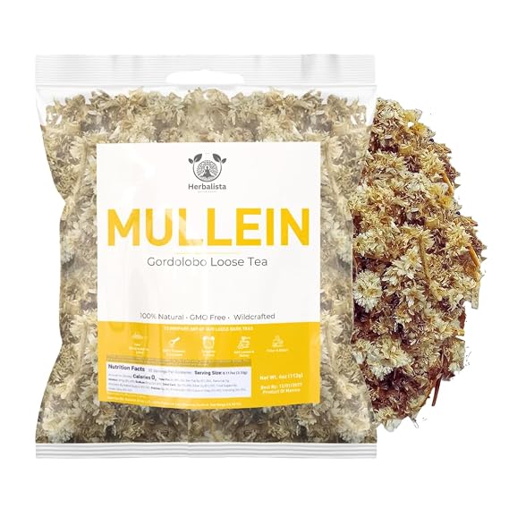 Herbalista - Mexican Mullein Flowers & Petals Tea 2 oz (58g) - Verbascum Thapsus - Gordolobo Herbal Tea Yellow Petals | 100% Natural Loose Leaf Tea | Handcrafted by Nature for Freshness