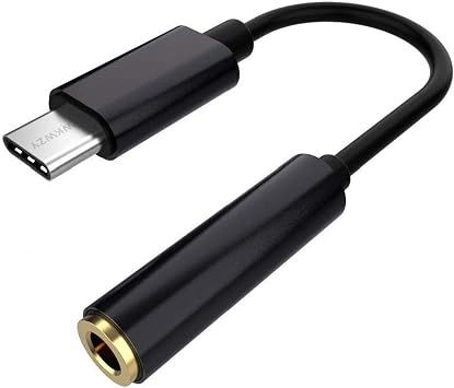 USB C to 3.5mm Headphone Adapter, Male to Female 32bit DAC AMP Audio Cable for Phones iPad Pro MacBook Switch PS5 Black