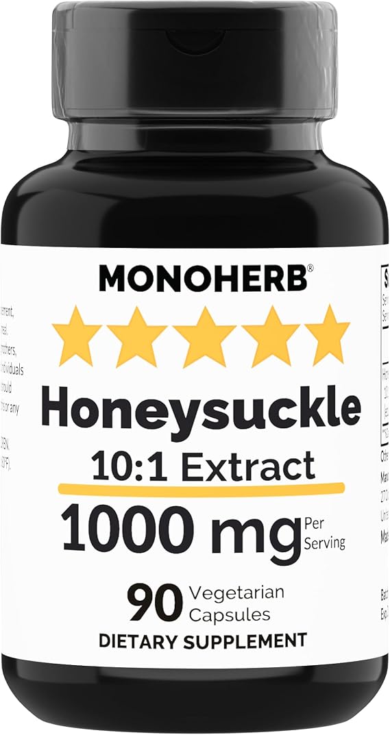 Honeysuckle Extract 1000 mg - 90 Vegetarian Capsules