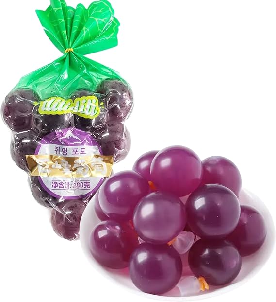 Grape Jelly Bursting Balls, Sweet and Sour Refreshing & Smooth Fruit Jelly, Kyoho Grapes Jelly 280G(9.87oz)