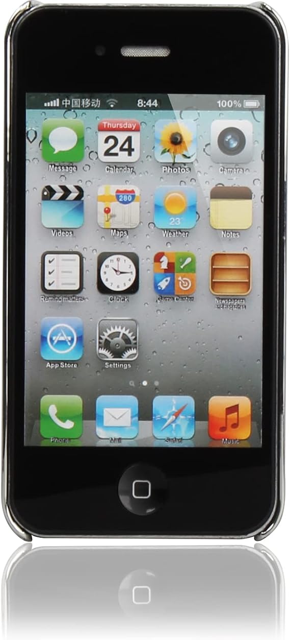 Premium Hard Shell Black Case Cover for Apple iPhone 4 / 4S Black& White ---Free Stylus Pen,2 Screen Protectors,Microfiber Cloth and Application Card Included!!!
