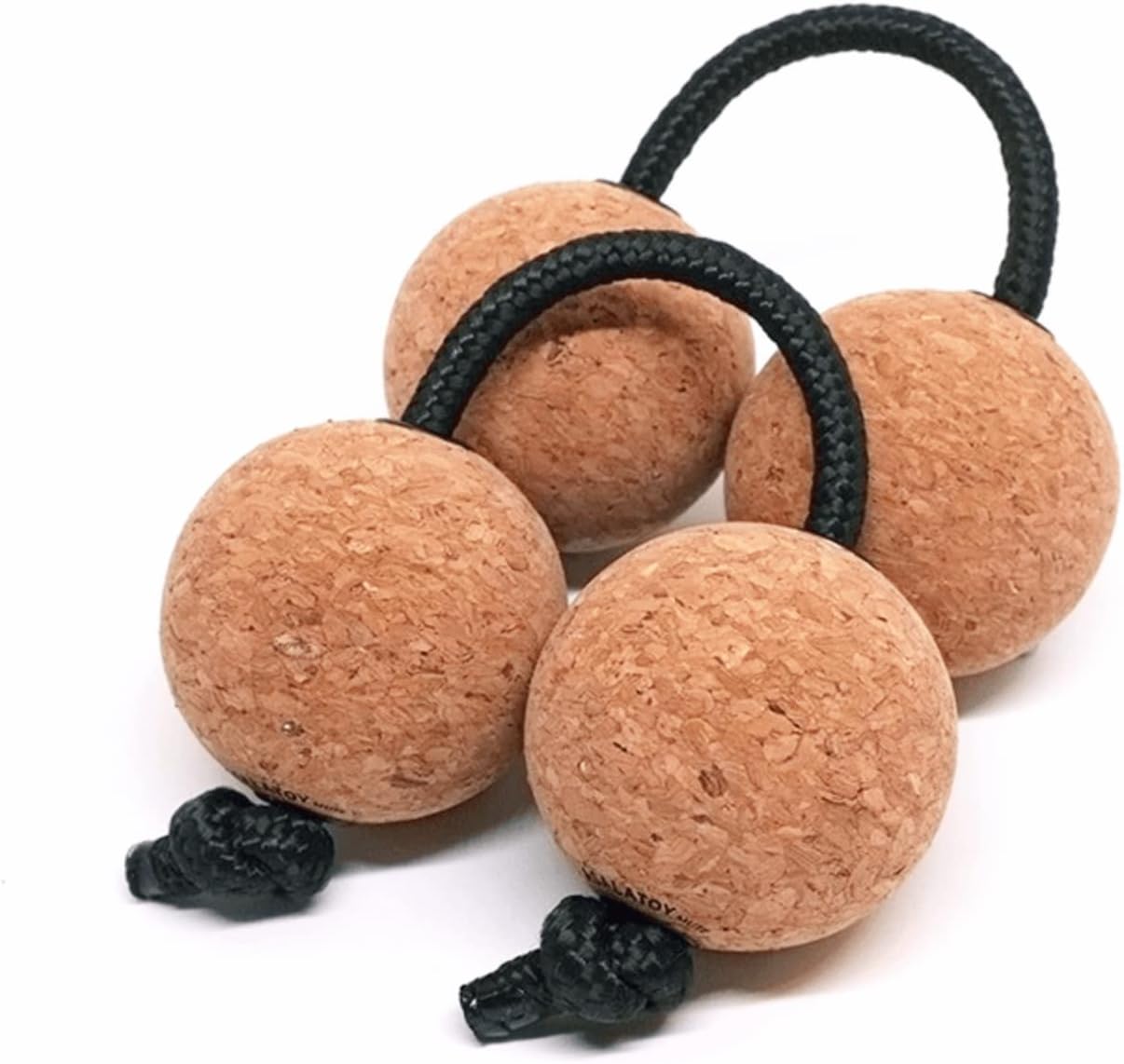BURNING&LIN Aslatua Rhythmic Ball Silent Practice Ball Kashaka Instrument Musical Shakers Double Ball Percussion African Classic Instrument Wood color