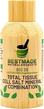 Bestmade Total Tissue Cell Salt Mineral Combination, BIO28 Lactose-Free - Helps Body Absorb Nutrients, Increases Energy Levels, Improves Sleep Patterns, and Restores Vitality, Vegan, 350 Pellets