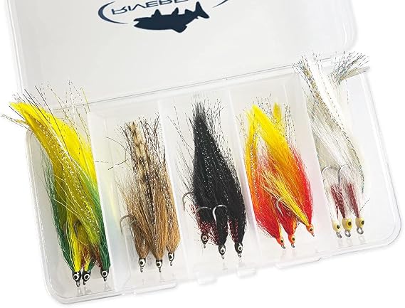 Deceiver Fly Fishing Flies Assortment Kit with Fly Box - 15 Piece