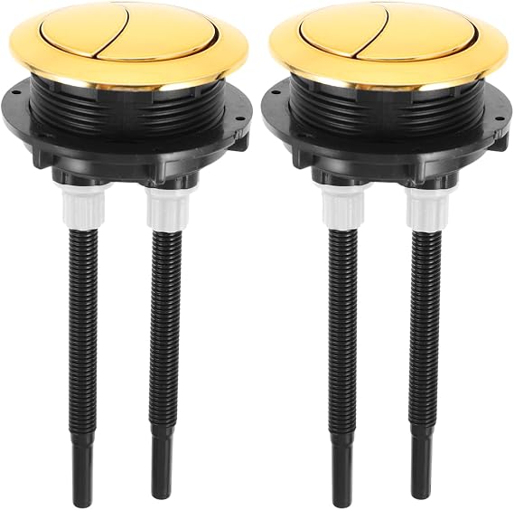 Angoily Dual Flush Valve Replacement Kit for 2-Piece Toilets, Universal Toilet Repair Kit with Push Button, Fill Valve, Gasket & Bolts,Compatible with Glacier Bay Household Accessory Replacemen