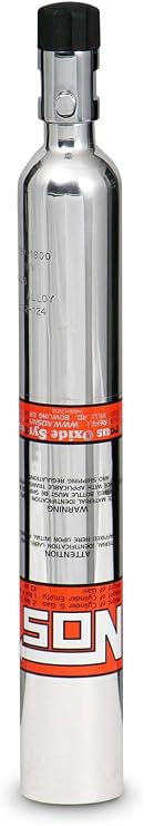 NOS 14700-PNOS Polished Aluminum 10oz Nitros Bottle with Mini Hi¿Flow Valve