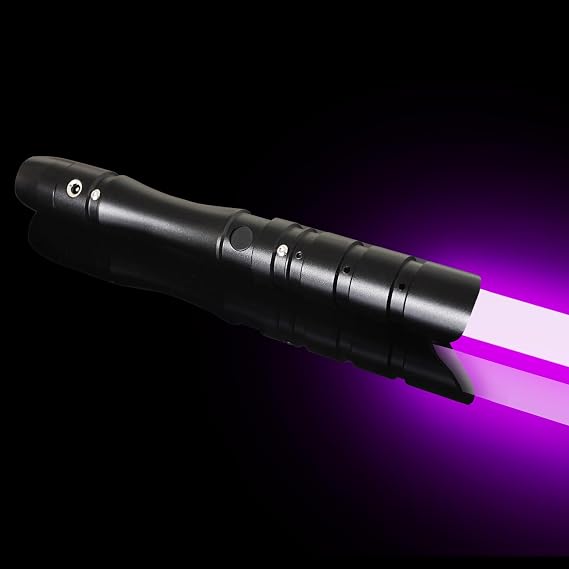 Pro Dueling Lightsaber|Heavy-Duty Light Saber|FX Sword Aluminum Hilt Removable Blade|Blaster Swing Rechargable Light Up Toys for Adults & Kids (38.2inch-Pinkish/Purple)