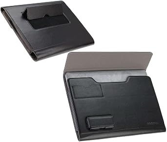 Black Leather Folio Case - Compatible with PINSTONE 15.6" Laptop