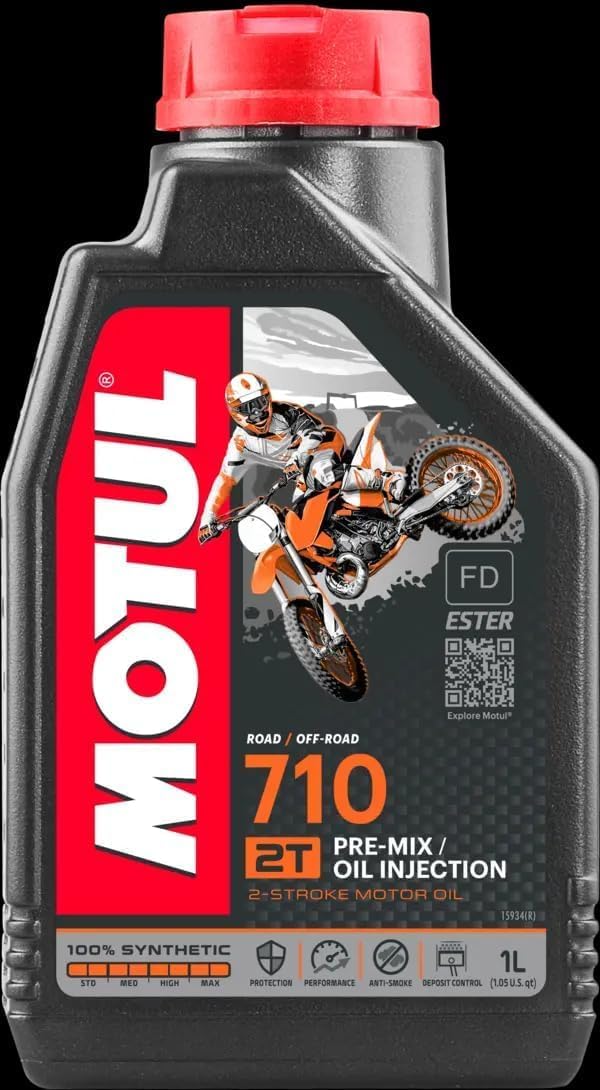 Motul 710 2T 100% Chemically Synthetic 2-Stroke Motorcycle Engine Oil 1L Parallel Import